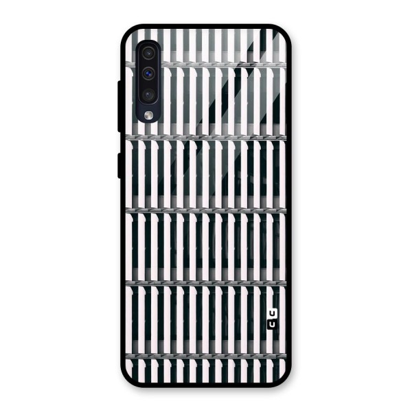 Dark Lines Pattern Glass Back Case for Galaxy A50s