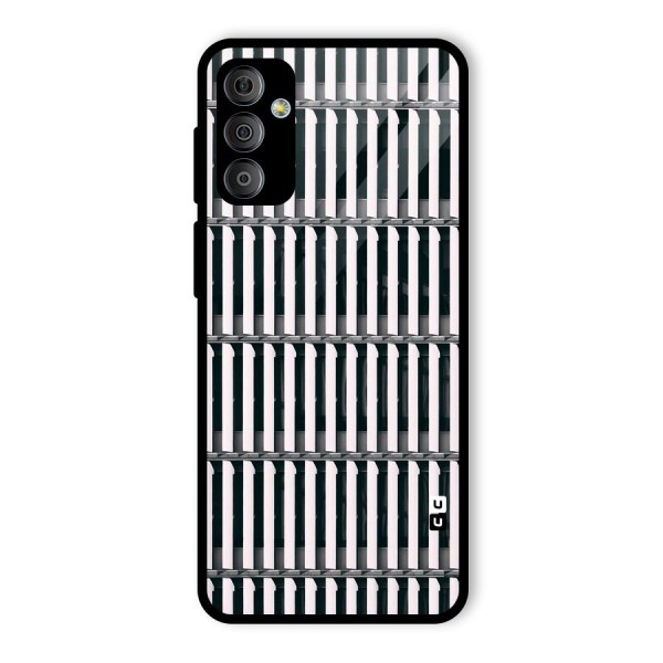 Dark Lines Pattern Glass Back Case for Galaxy F23