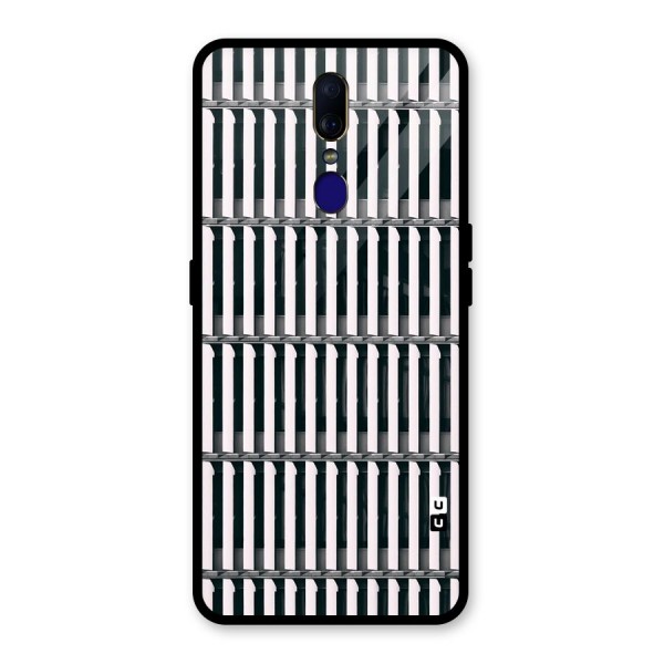 Dark Lines Pattern Glass Back Case for Oppo F11