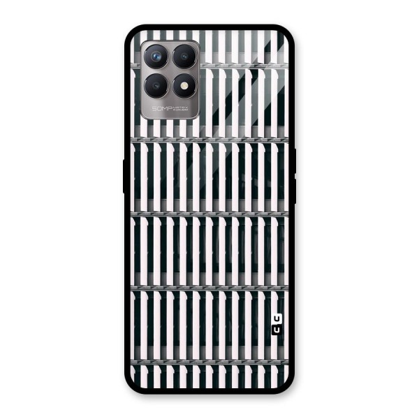 Dark Lines Pattern Glass Back Case for Realme 8i