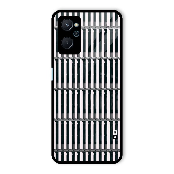 Dark Lines Pattern Glass Back Case for Realme 9i