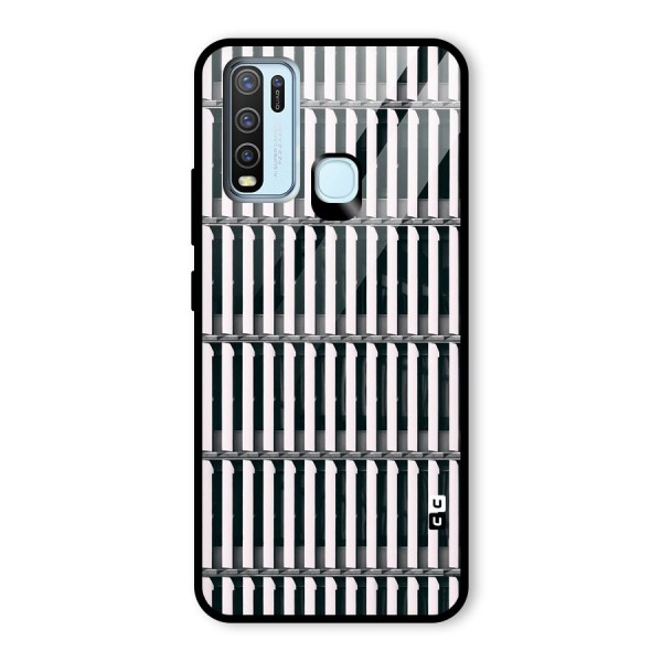 Dark Lines Pattern Glass Back Case for Vivo Y30