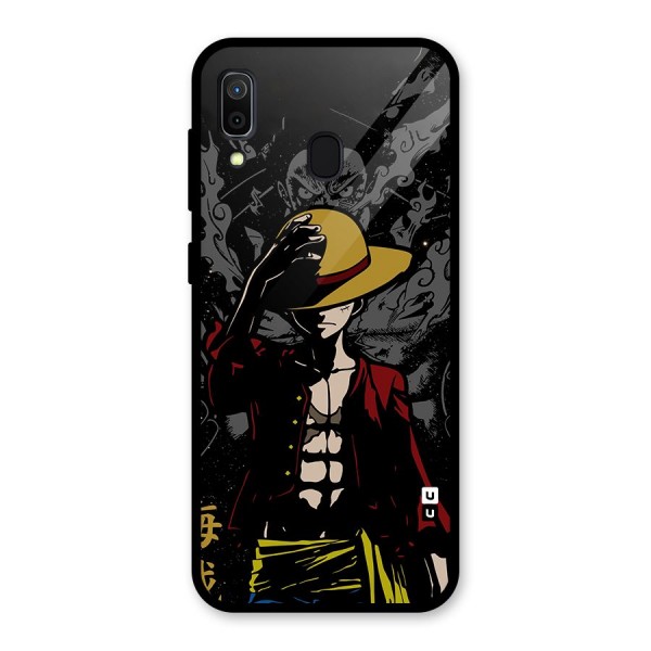 Dark Luffy Art Glass Back Case for Galaxy A30