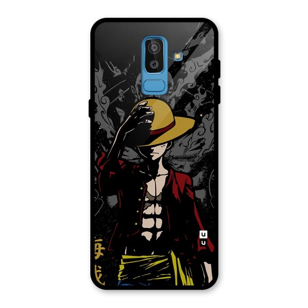 Dark Luffy Art Glass Back Case for Galaxy J8