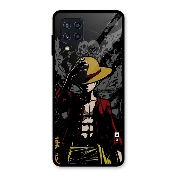 Dark Luffy Art Glass Back Case for Galaxy M32