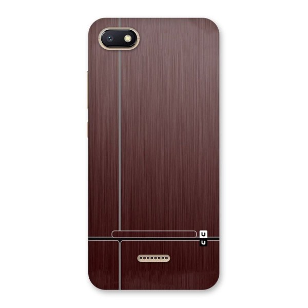 Dark Maroon Classic Design Back Case for Redmi 6A