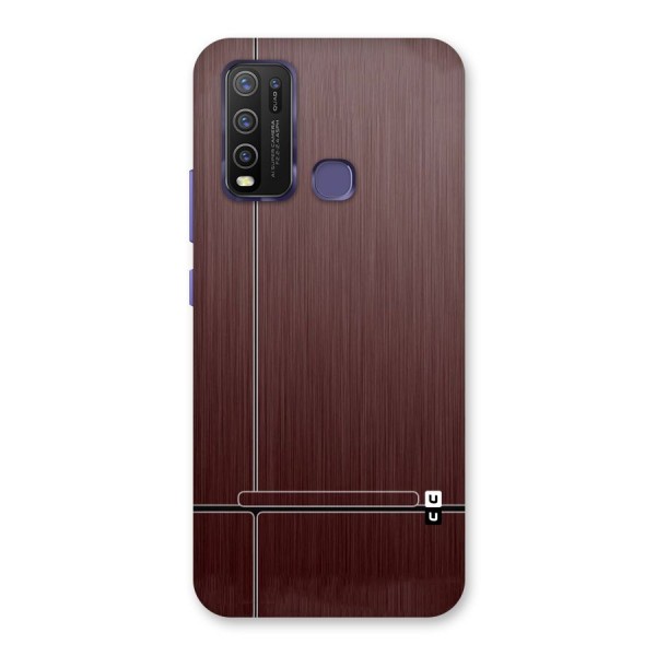 Dark Maroon Classic Design Back Case for Vivo Y30