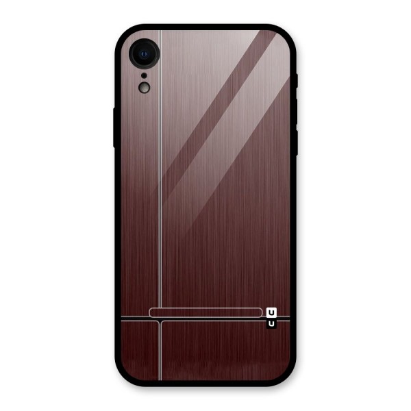 Dark Maroon Classic Design Glass Back Case for XR