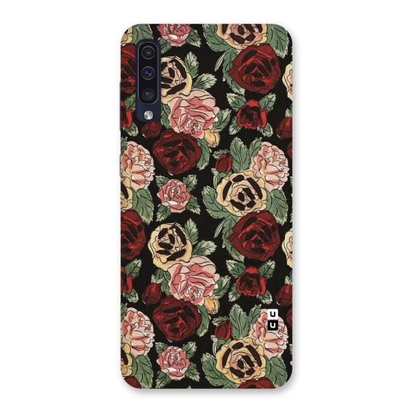 Dark Pastel Flowers Back Case for Galaxy A50