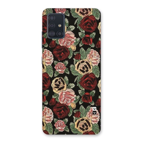 Dark Pastel Flowers Back Case for Galaxy A51