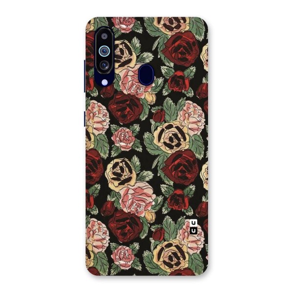 Dark Pastel Flowers Back Case for Galaxy A60