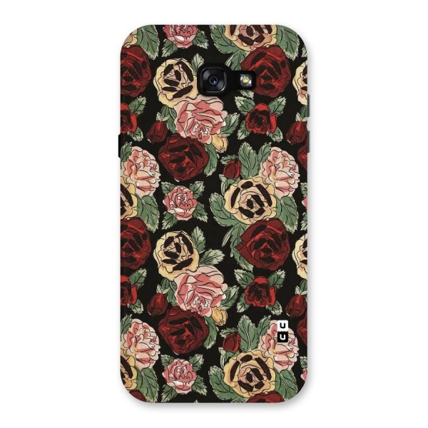 Dark Pastel Flowers Back Case for Galaxy A7 (2017)