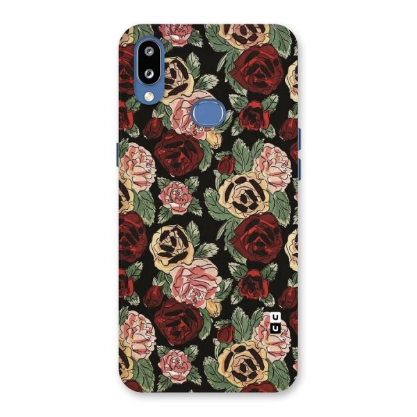 Dark Pastel Flowers Back Case for Galaxy M01s