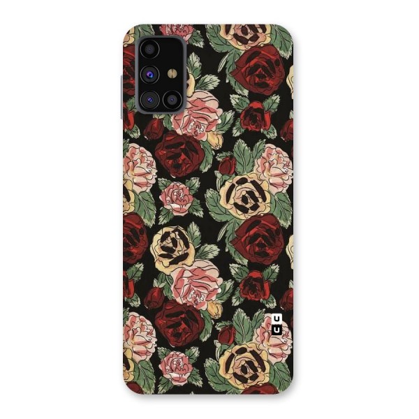 Dark Pastel Flowers Back Case for Galaxy M31s