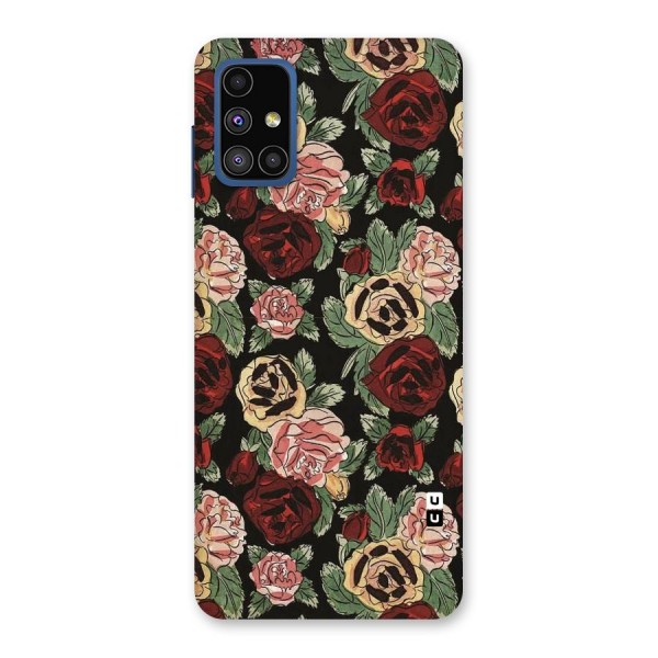 Dark Pastel Flowers Back Case for Galaxy M51