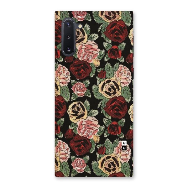 Dark Pastel Flowers Back Case for Galaxy Note 10