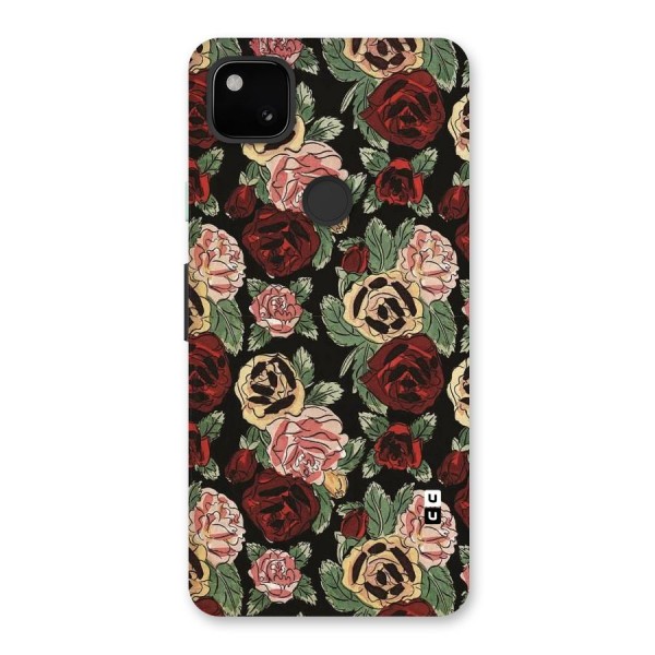 Dark Pastel Flowers Back Case for Google Pixel 4a