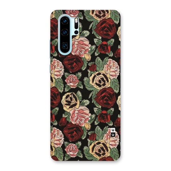 Dark Pastel Flowers Back Case for Huawei P30 Pro