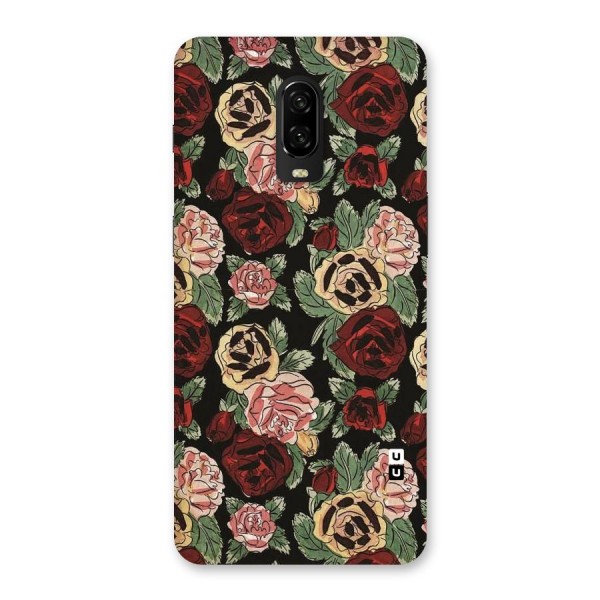 Dark Pastel Flowers Back Case for OnePlus 6T