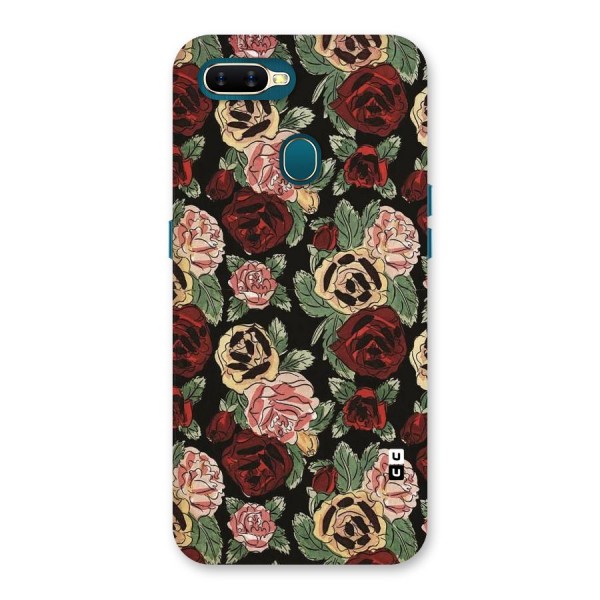 Dark Pastel Flowers Back Case for Oppo A12