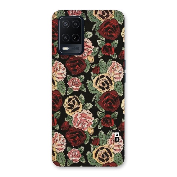 Dark Pastel Flowers Back Case for Oppo A54