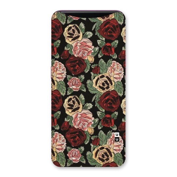 Dark Pastel Flowers Back Case for Oppo Find X