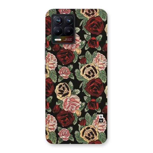 Dark Pastel Flowers Back Case for Realme 8