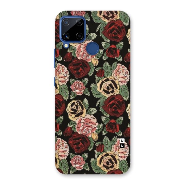 Dark Pastel Flowers Back Case for Realme C12