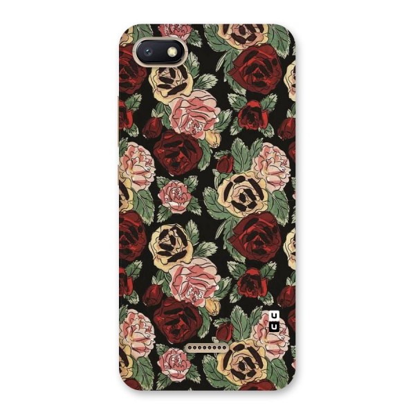 Dark Pastel Flowers Back Case for Redmi 6A