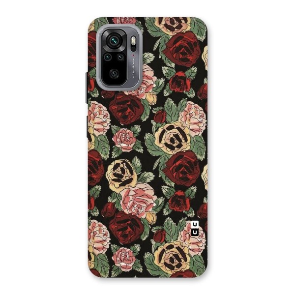 Dark Pastel Flowers Back Case for Redmi Note 10