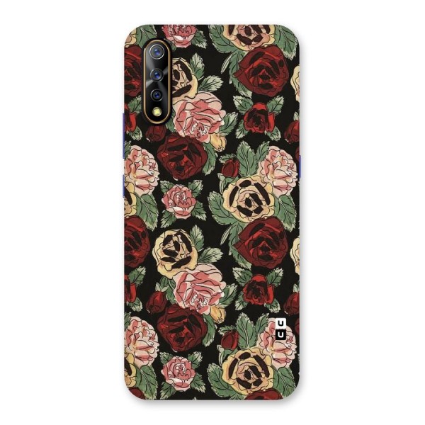 Dark Pastel Flowers Back Case for Vivo S1