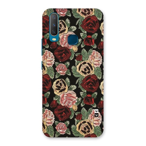 Dark Pastel Flowers Back Case for Vivo U10