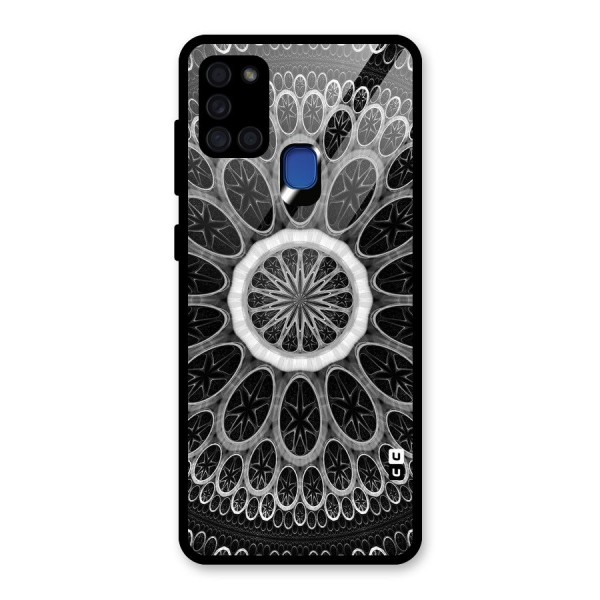 Dark Pattern Art Glass Back Case for Galaxy A21s