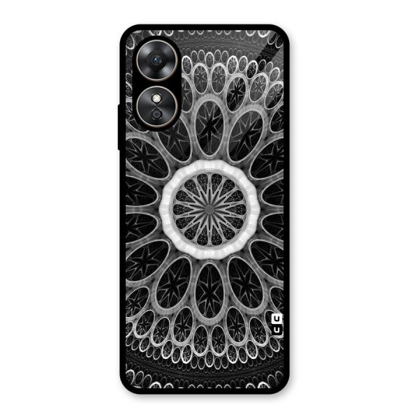 Dark Pattern Art Glass Back Case for Oppo A17