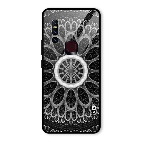 Dark Pattern Art Glass Back Case for Vivo V15