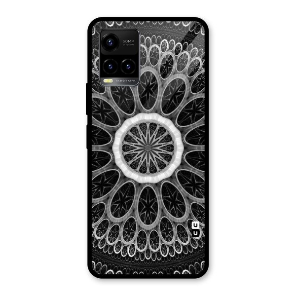 Dark Pattern Art Glass Back Case for Vivo Y21G