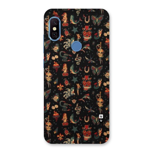 Dark Pattern Back Case for Redmi Note 6 Pro