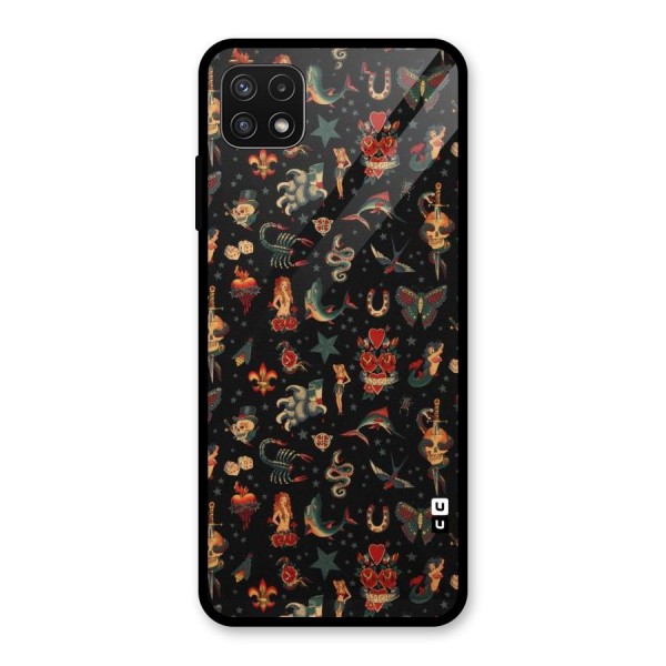 Dark Pattern Glass Back Case for Galaxy A22 5G