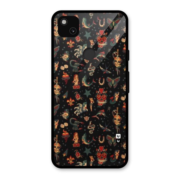 Dark Pattern Glass Back Case for Google Pixel 4a