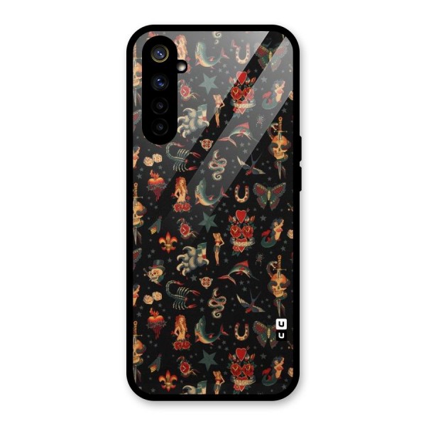 Dark Pattern Glass Back Case for Realme 6