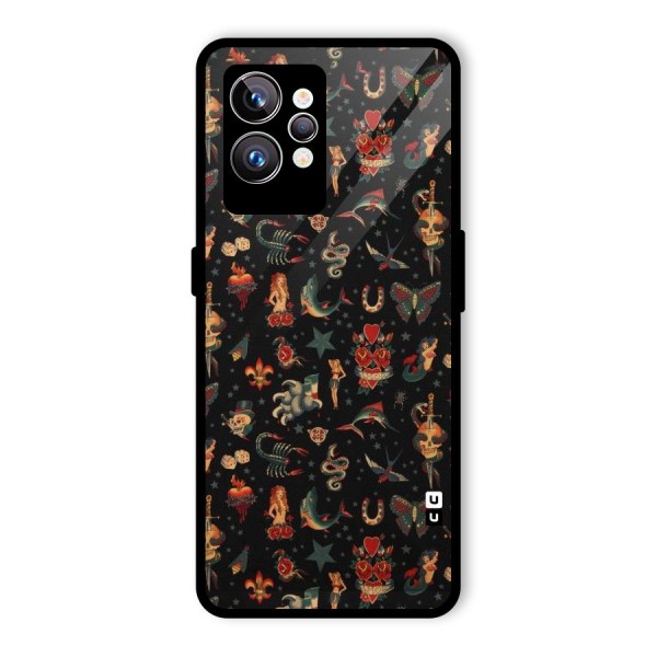 Dark Pattern Glass Back Case for Realme GT2 Pro