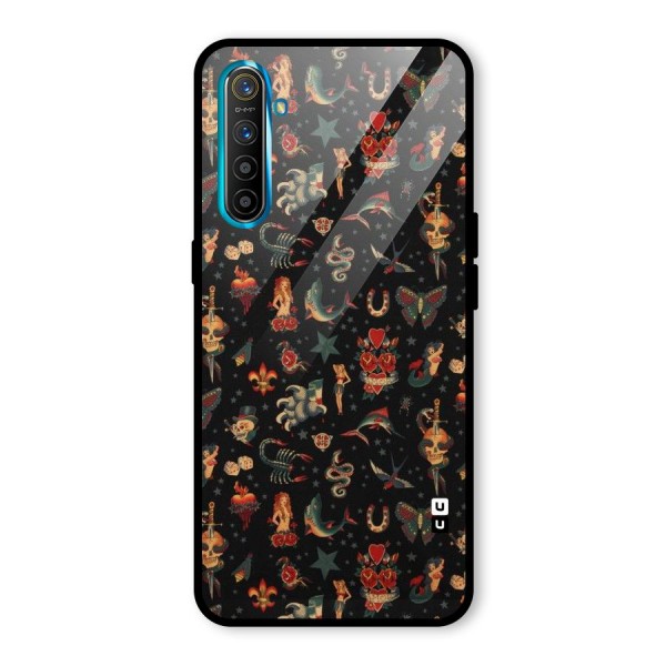 Dark Pattern Glass Back Case for Realme XT