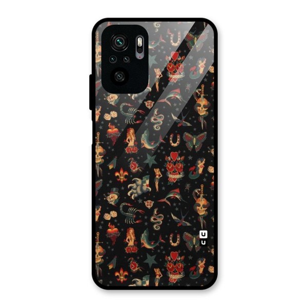 Dark Pattern Glass Back Case for Redmi Note 10