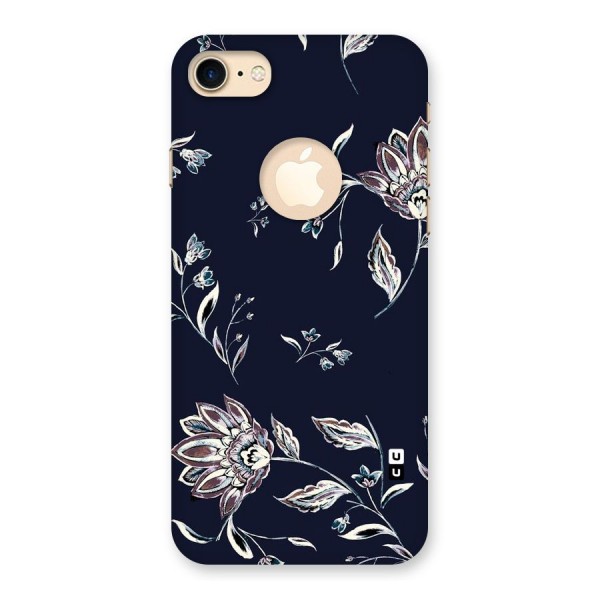 Dark Petals Back Case for iPhone 8 Logo Cut