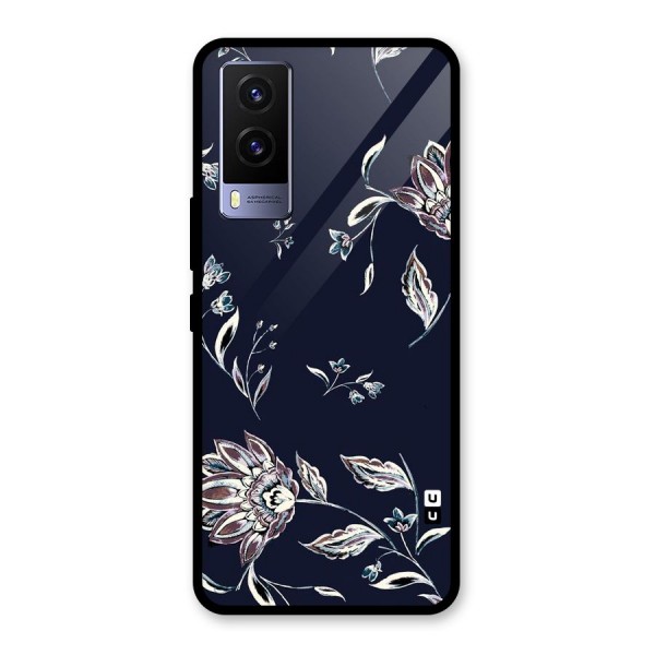 Dark Petals Glass Back Case for Vivo V21e 5G