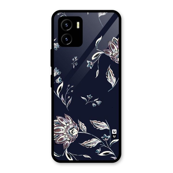 Dark Petals Glass Back Case for Vivo Y15s