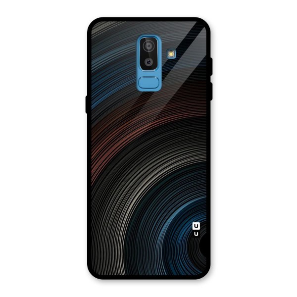 Dark Shade Swirls Glass Back Case for Galaxy J8