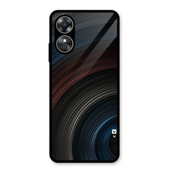 Dark Shade Swirls Glass Back Case for Oppo A17