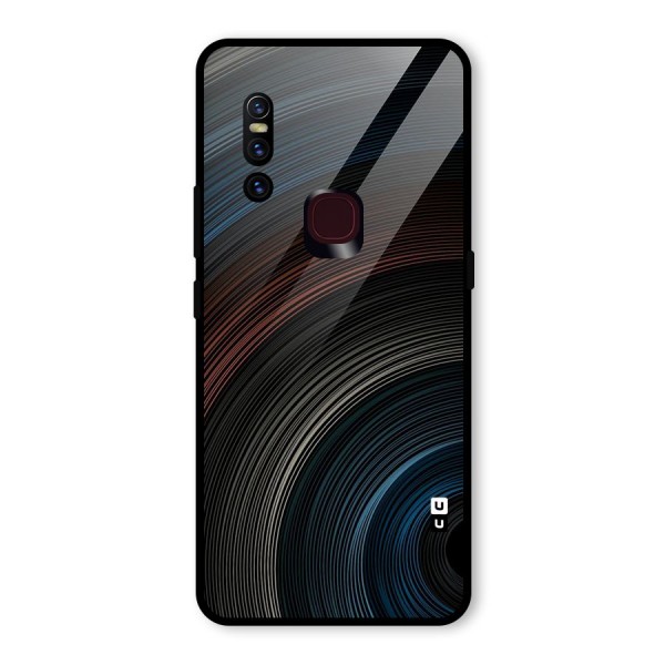 Dark Shade Swirls Glass Back Case for Vivo V15