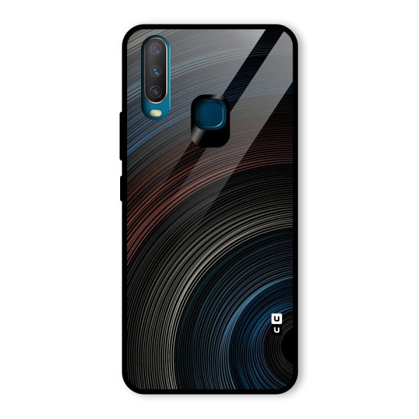 Dark Shade Swirls Glass Back Case for Vivo Y12